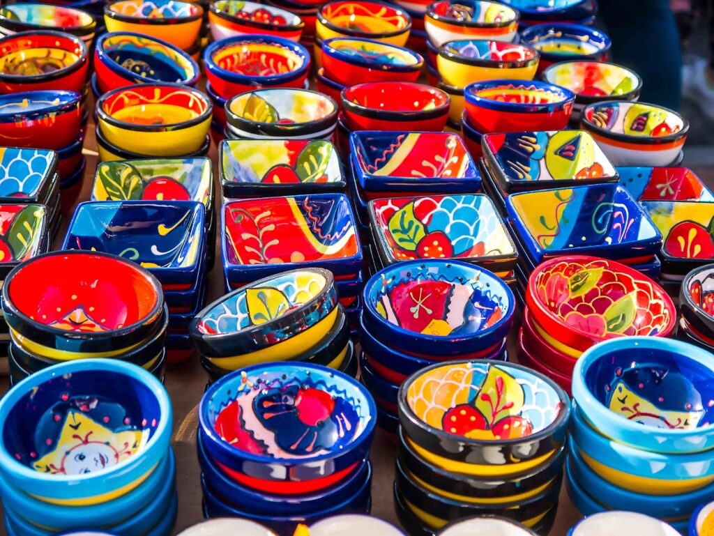 Cerâmicas em Mijas nas montanhas acima da Costa del Sol na Espanha.